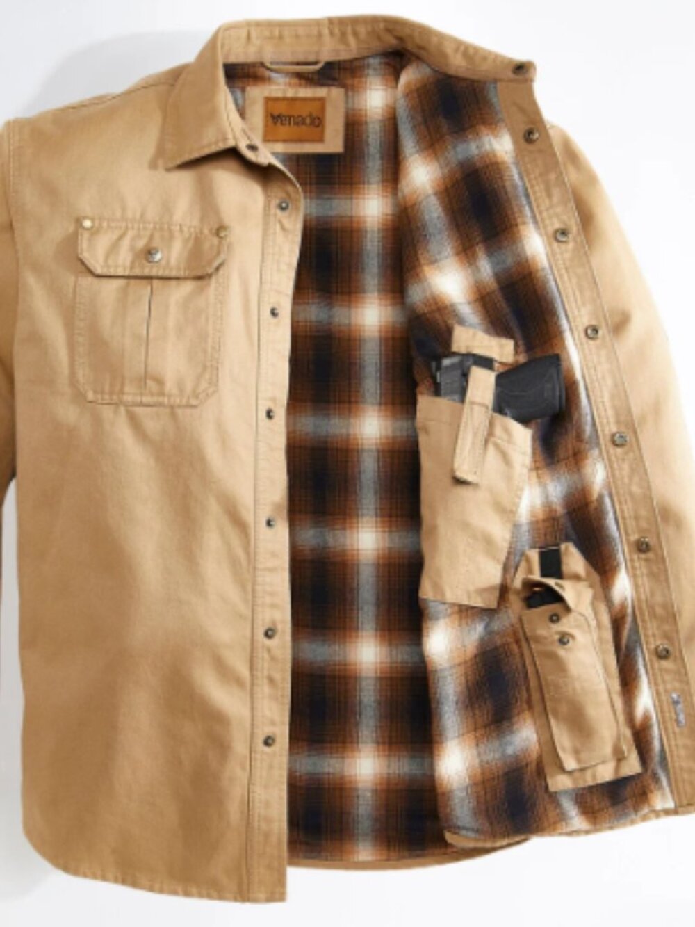 Bountyman Concealed Carry Shirt Jacket - Barnwood Tan | XLT